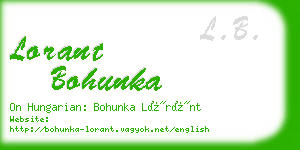 lorant bohunka business card